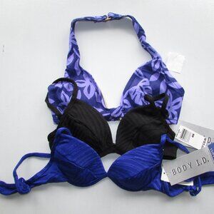 3 Bikini Tops - Body ID Bikini Tops - Sz 6 - NEW
